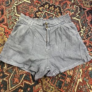 American Eagle Paperbag Periwinkle Shorts Size 14